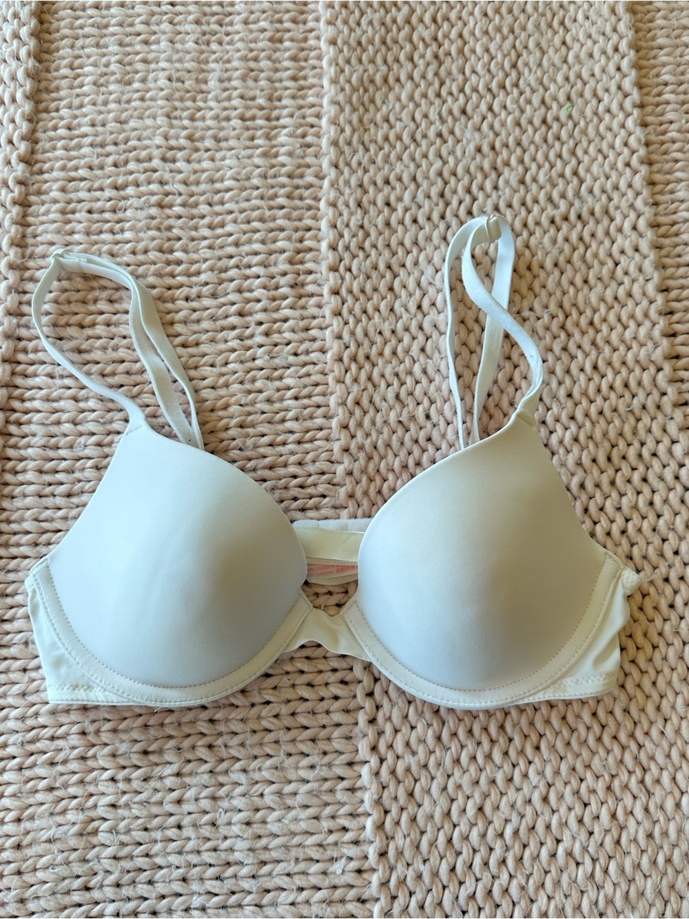 Victoria’s Secret pink white push up bra size 32A